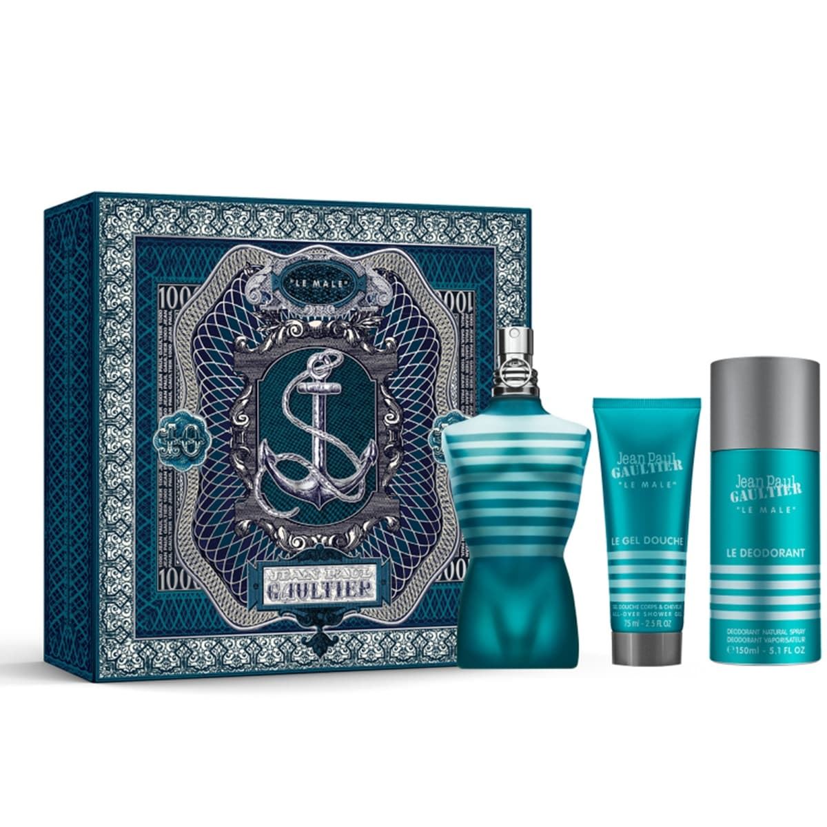Jean Paul Gaultier men le male edt 125ml+gel+deo - Imagen 1